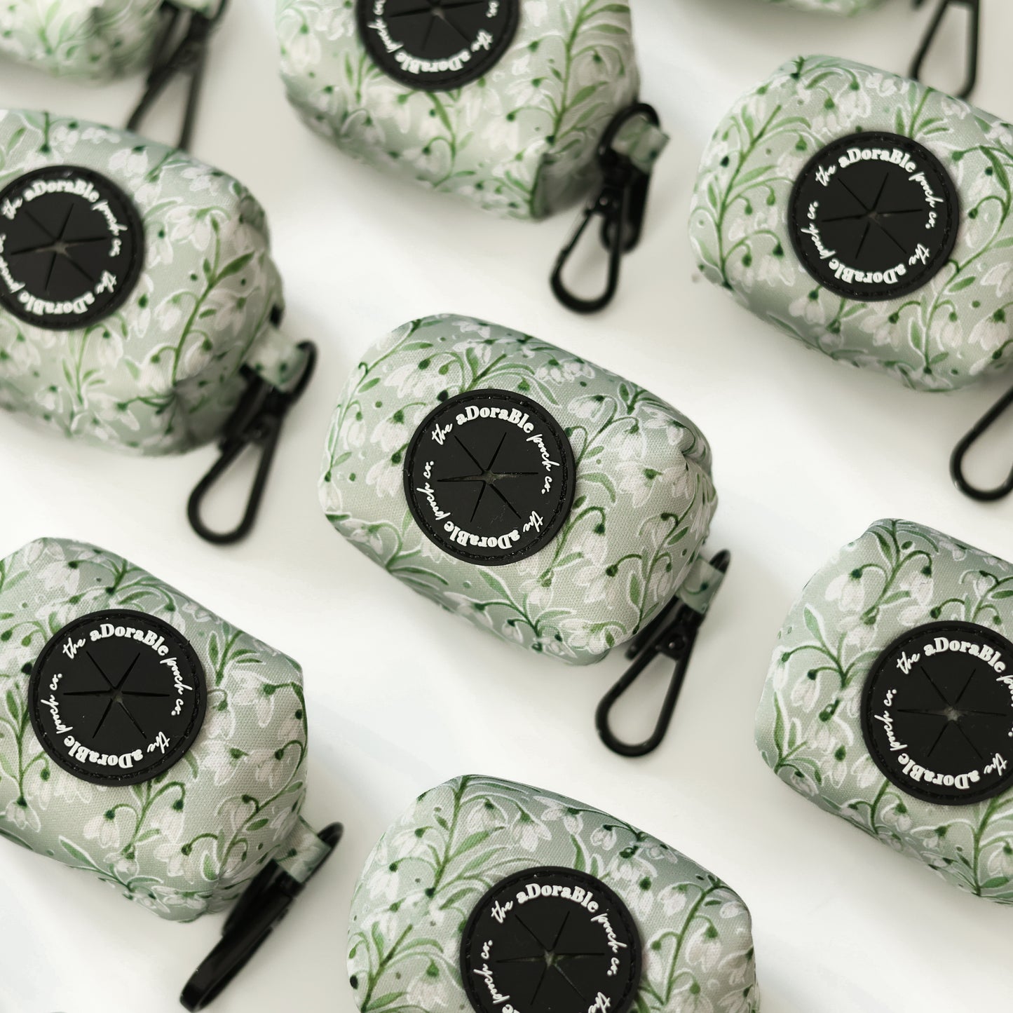 Dog Poop Bag Holder - Silent Snowdrops