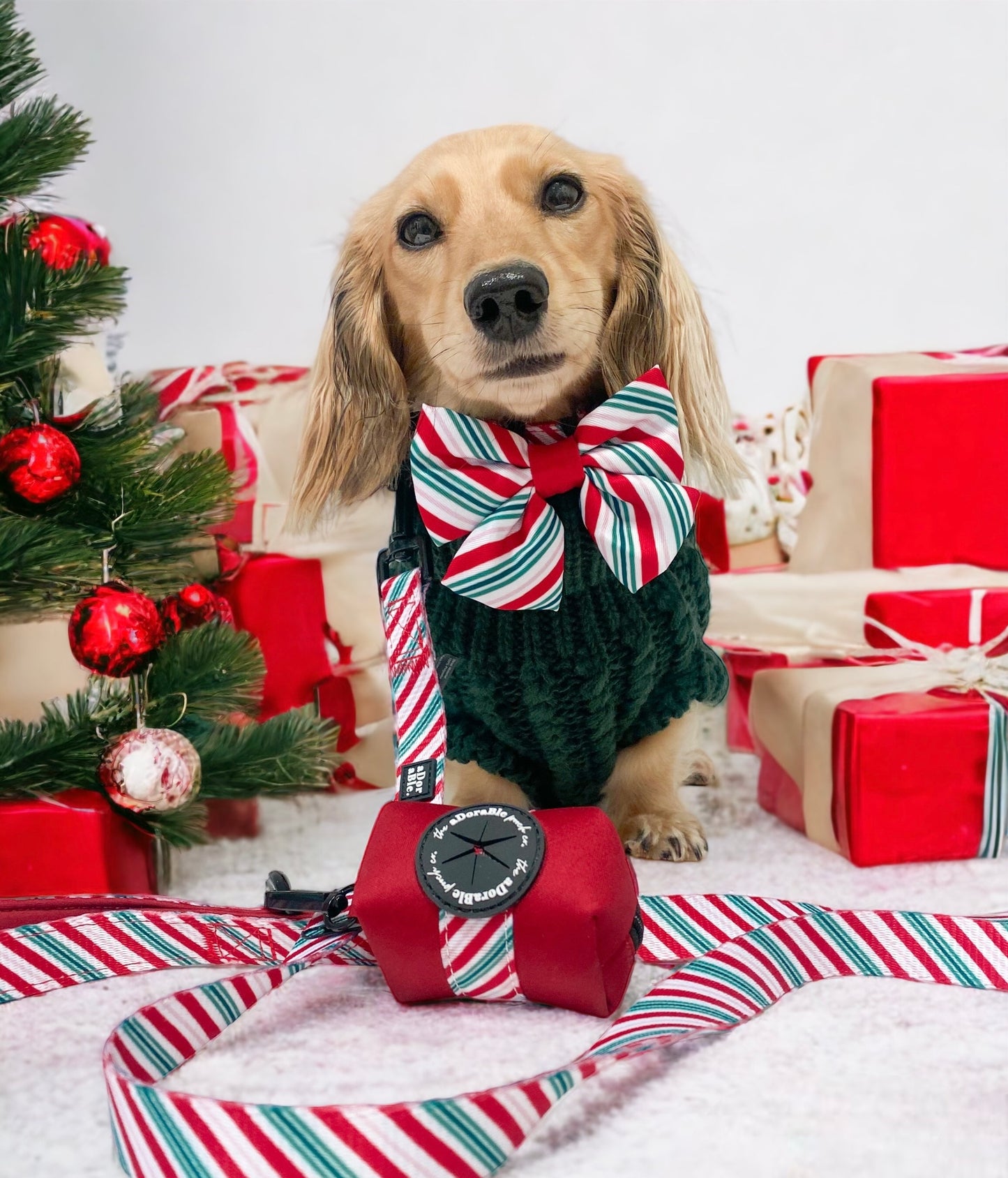 Hand Knitted Dachshund Jumper - Spruce Green