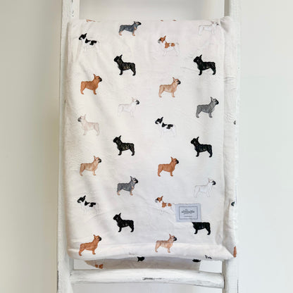 Extra Large Dog Breed Blanket - French Bulldog