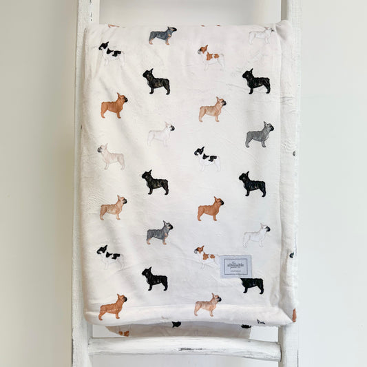 Extra Large Dog Breed Blanket - French Bulldog