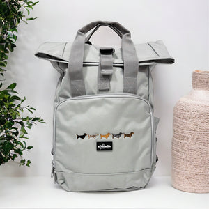 Mini Backpack - Dachshunds - Grey