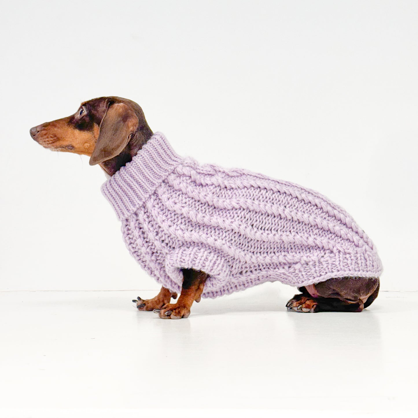 Hand Knitted Dachshund Jumper Lavender – The aDoraBle Pooch Company