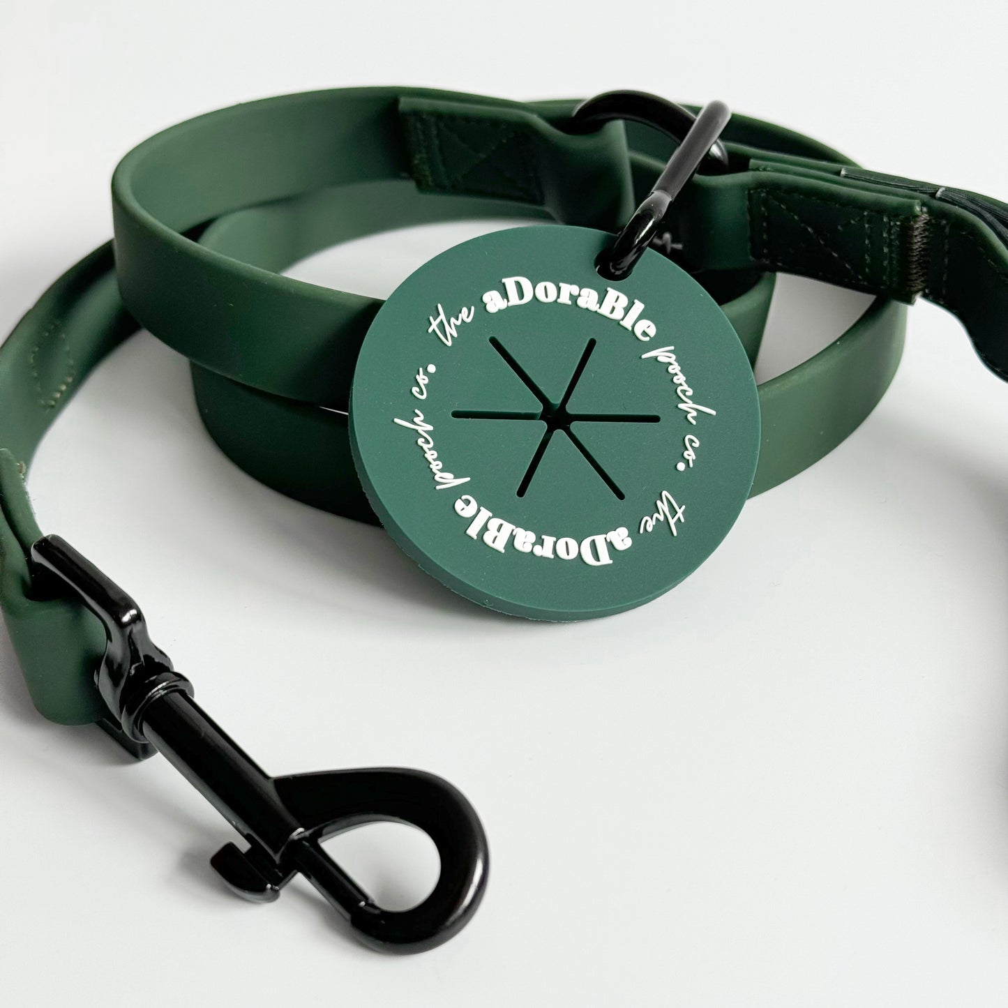 HydroFlex™ Two-tone Waterproof Dog Lead - Evergreen