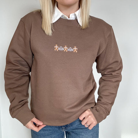 Embroidered Signature Sweatshirt - Gingerbread Bakery - Mocha