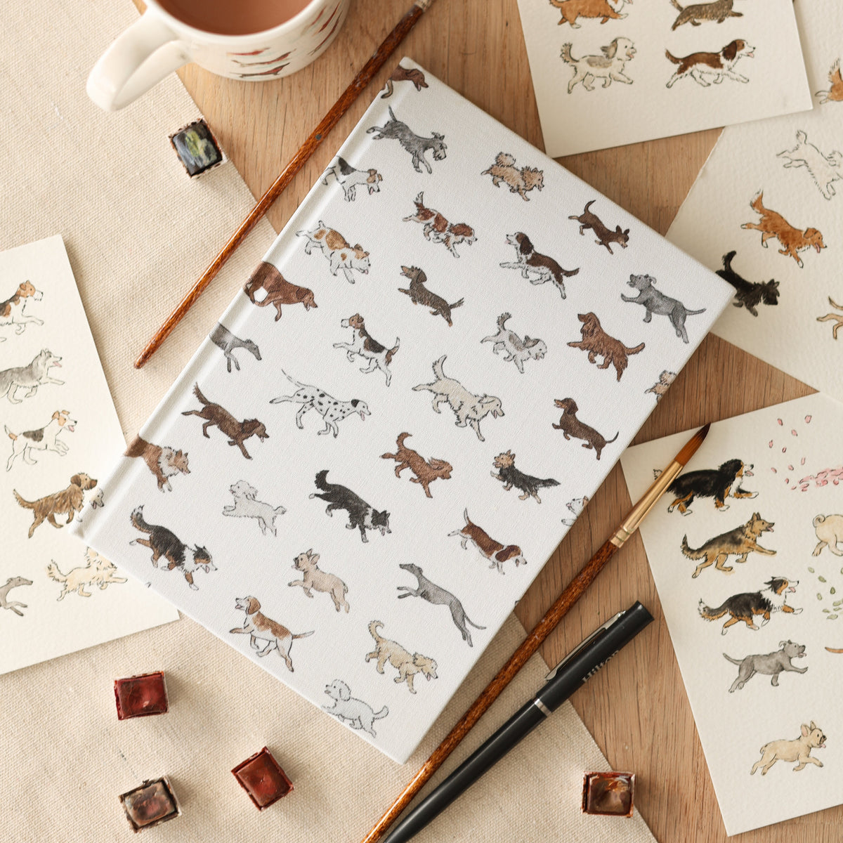Luxury Dog Breeds Cotton A5 Notebook