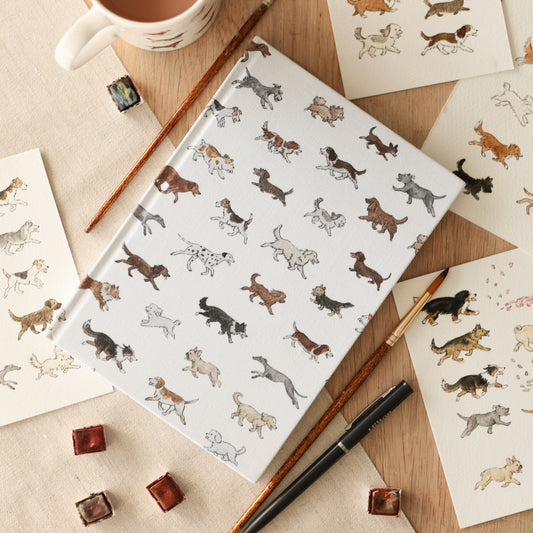 Luxury Dog Breeds Cotton A5 Notebook