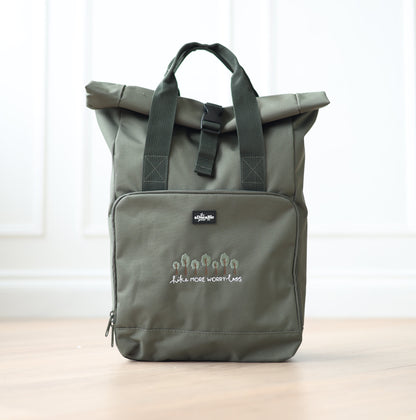Mini Backpack - Hike More Worry Less - Green - SAMPLE