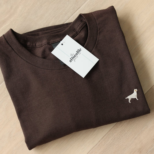 Embroidered Labrador T-Shirt - Brown - Sample - Multiple Sizes