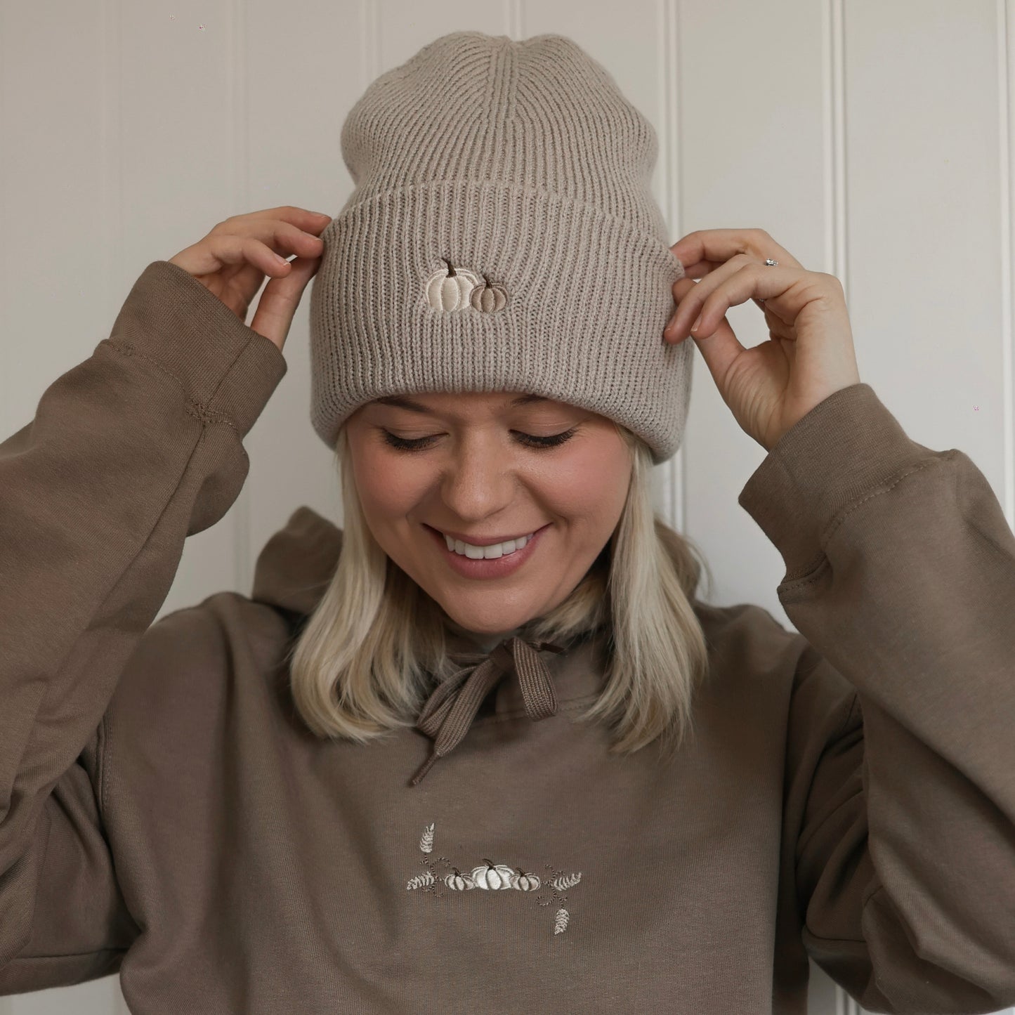 Classic Beanie - Pumpkin Farm - Stone