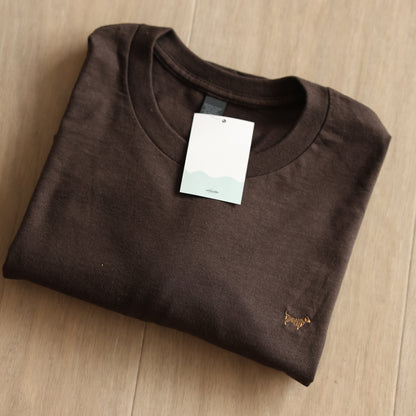 Embroidered T-Shirt - Brown - Brown and Tan Dachshund - SAMPLE - 2XL