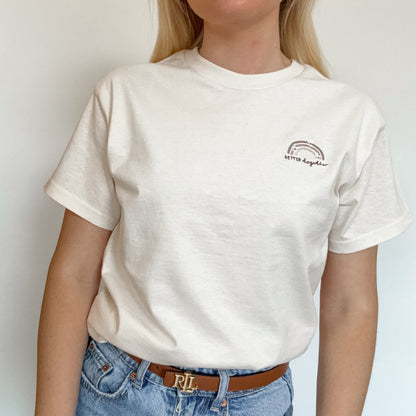 Embroidered AP T-Shirt - Better Together - Sand