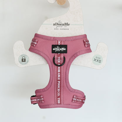 Adjustable Dog Puppy Harness - Classic Collection Pink - XXS