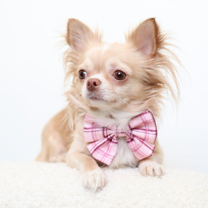 Sailor Bow Tie - LUXE Rose Quartz Plaid