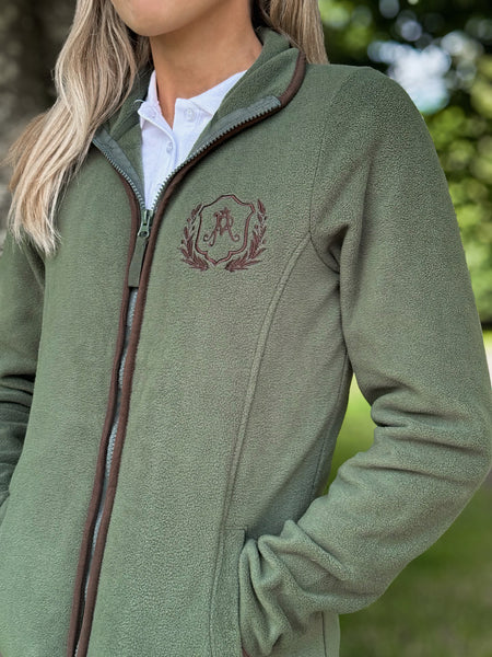 Embroidered AP Ladies Lightweight Fleece - Heritage Collection - Olive Green