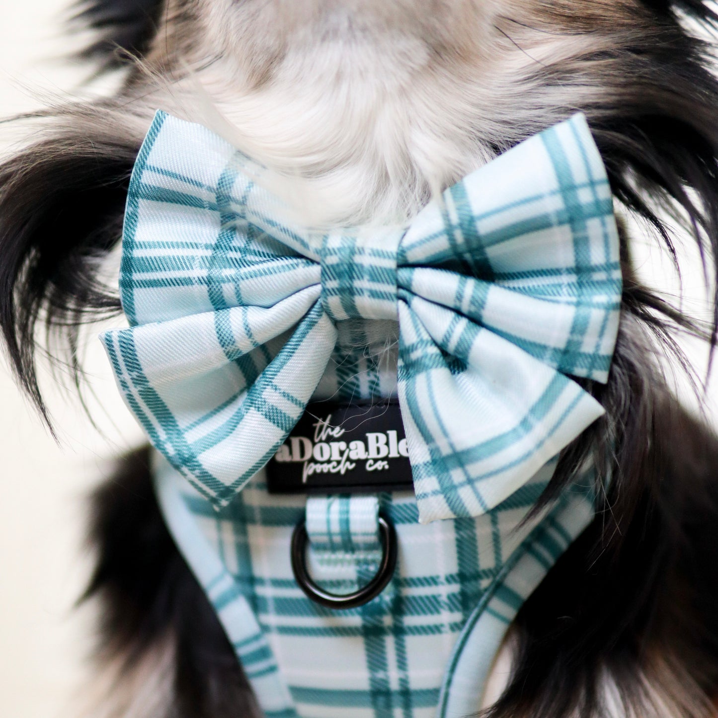 Sailor Bow Tie - LUXE Frosted Mint Plaid