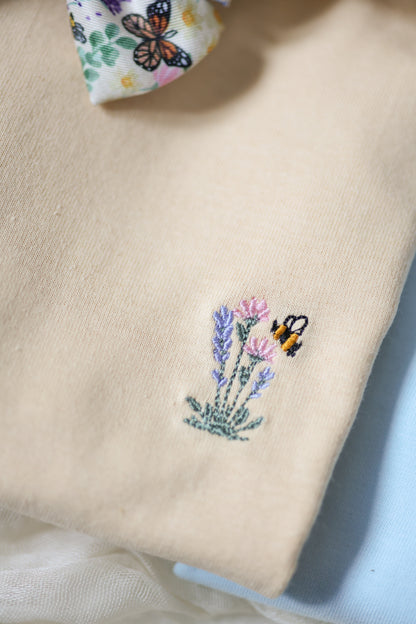 Embroidered AP T-Shirt - Bumbles & Butterflies