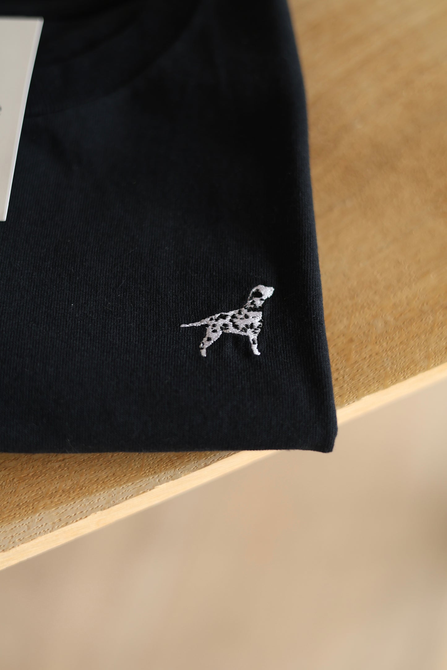 Embroidered Dalmatian T-Shirt - Black - Sample - Multiple Sizes