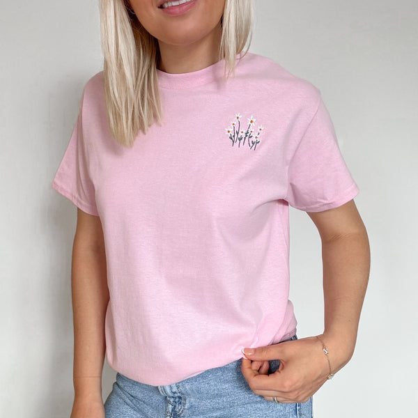 Embroidered AP T-Shirt - Dandy Daisy