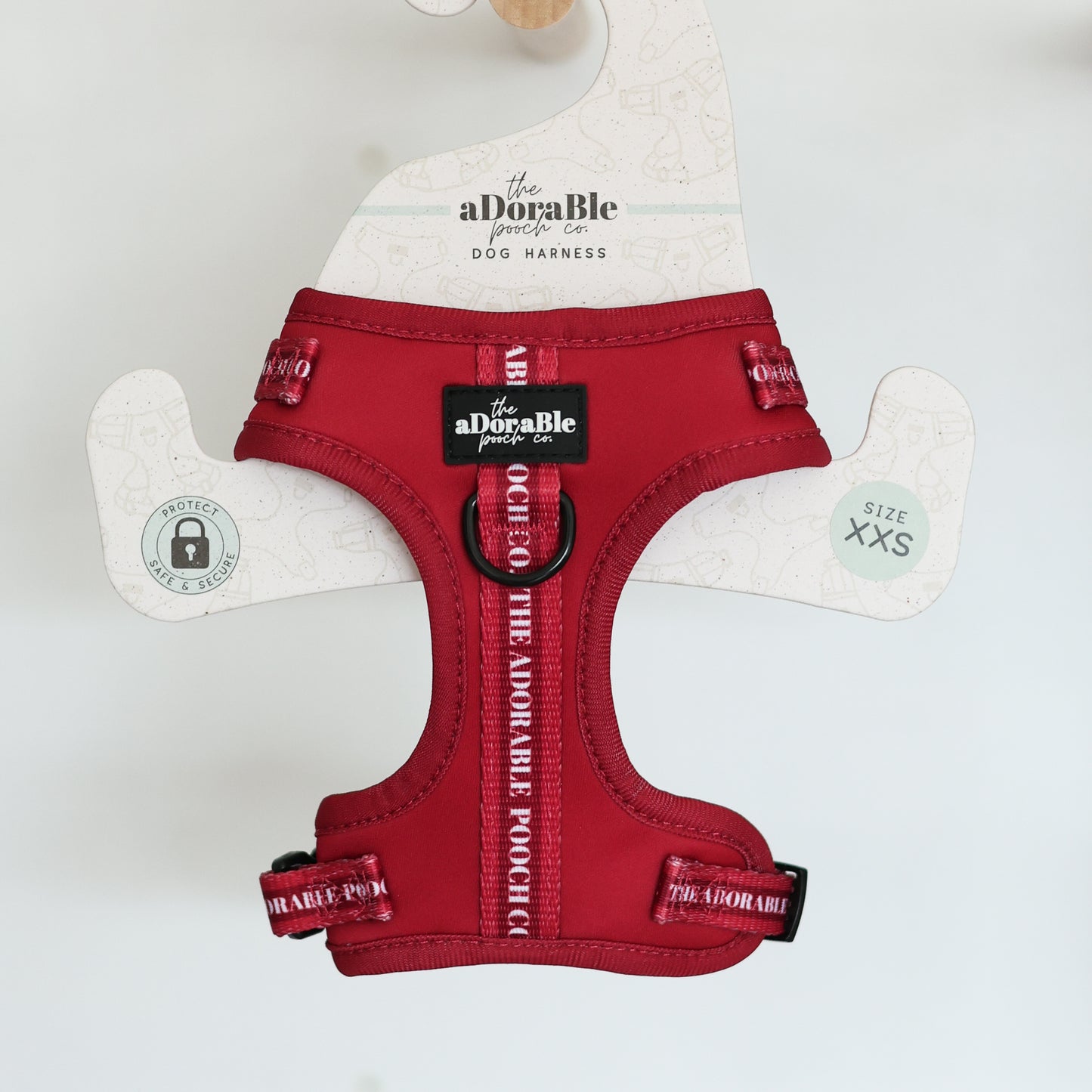 Adjustable Dog Puppy Harness - Classic Collection Red - XXS