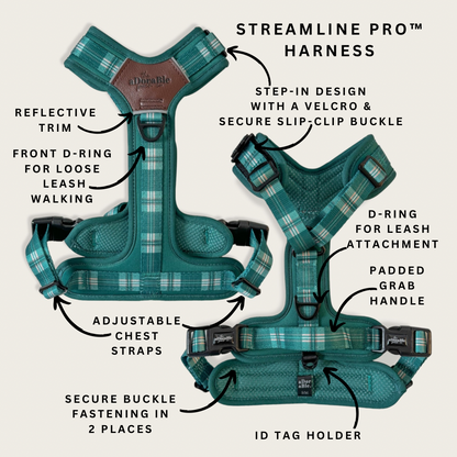 Streamline Pro™ Dog Harness - Heritage Collection - Pheasant Green