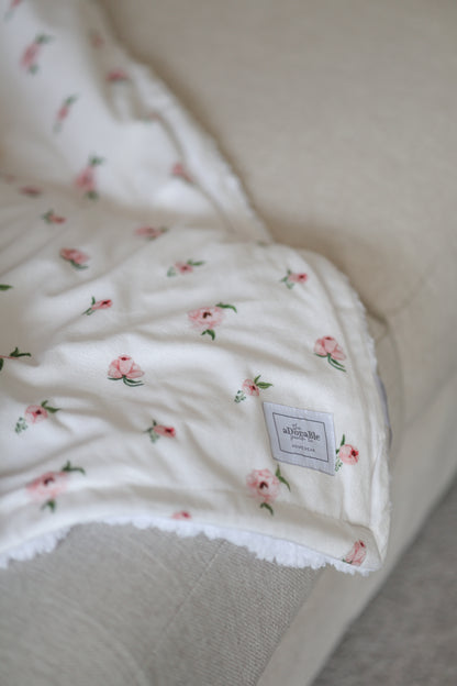 Supersize Soft Blanket - Peony Petals