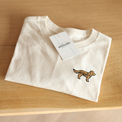 Embroidered T-Shirt - Doodle - Cream - SAMPLE - Multiple Sizes