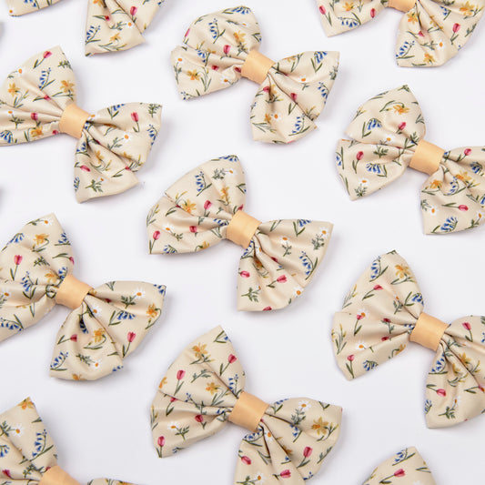 Dog Sailor Bow Tie - Spring Garden