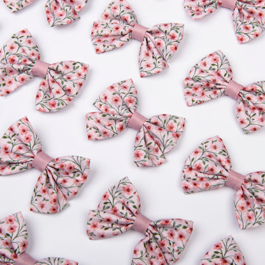 Dog Sailor Bow Tie - Blushing Blossoms