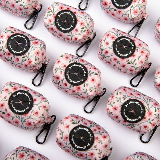 Dog Poop Bag Holder - Blushing Blossoms