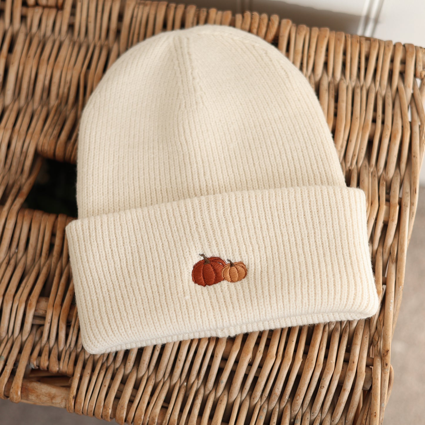Classic Beanie - Pumpkin Farm - Cream