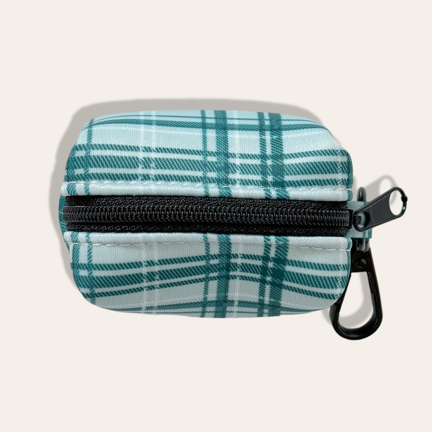 Poop Bag Holder - LUXE Frosted Mint Plaid