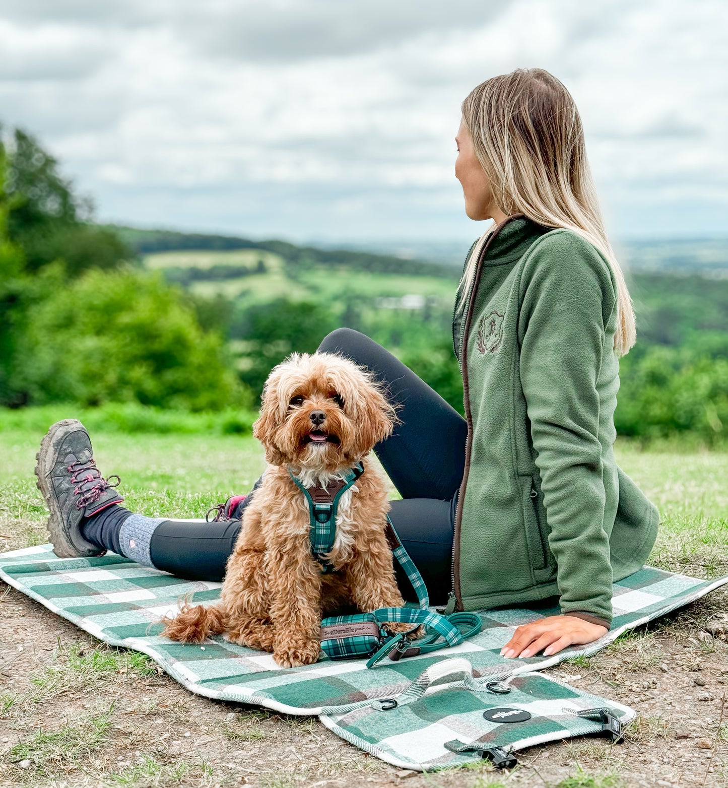 Embroidered AP Ladies Lightweight Fleece - Heritage Collection - Olive Green