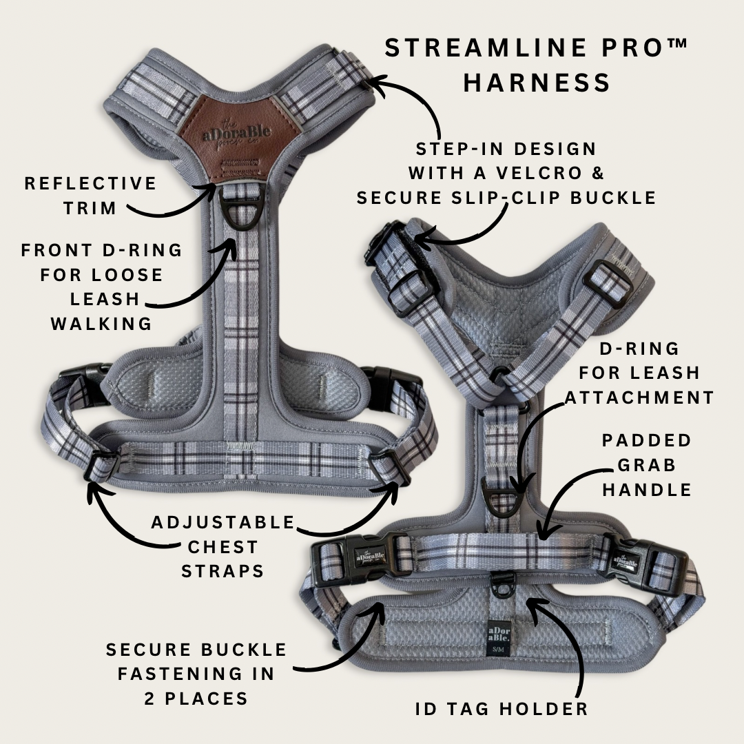 Streamline Pro™ Dog Harness - Heritage Collection - Gunsmoke Grey