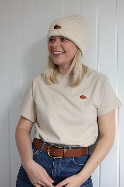 Embroidered AP T-Shirt - Pumpkin Farm
