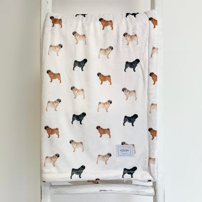 Extra Large Dog Breed Blanket - Pug