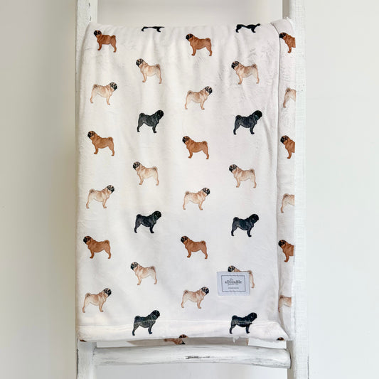 Extra Large Dog Breed Blanket - Pug