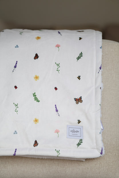 Supersize Soft Blanket - Bumbles & Butterflies