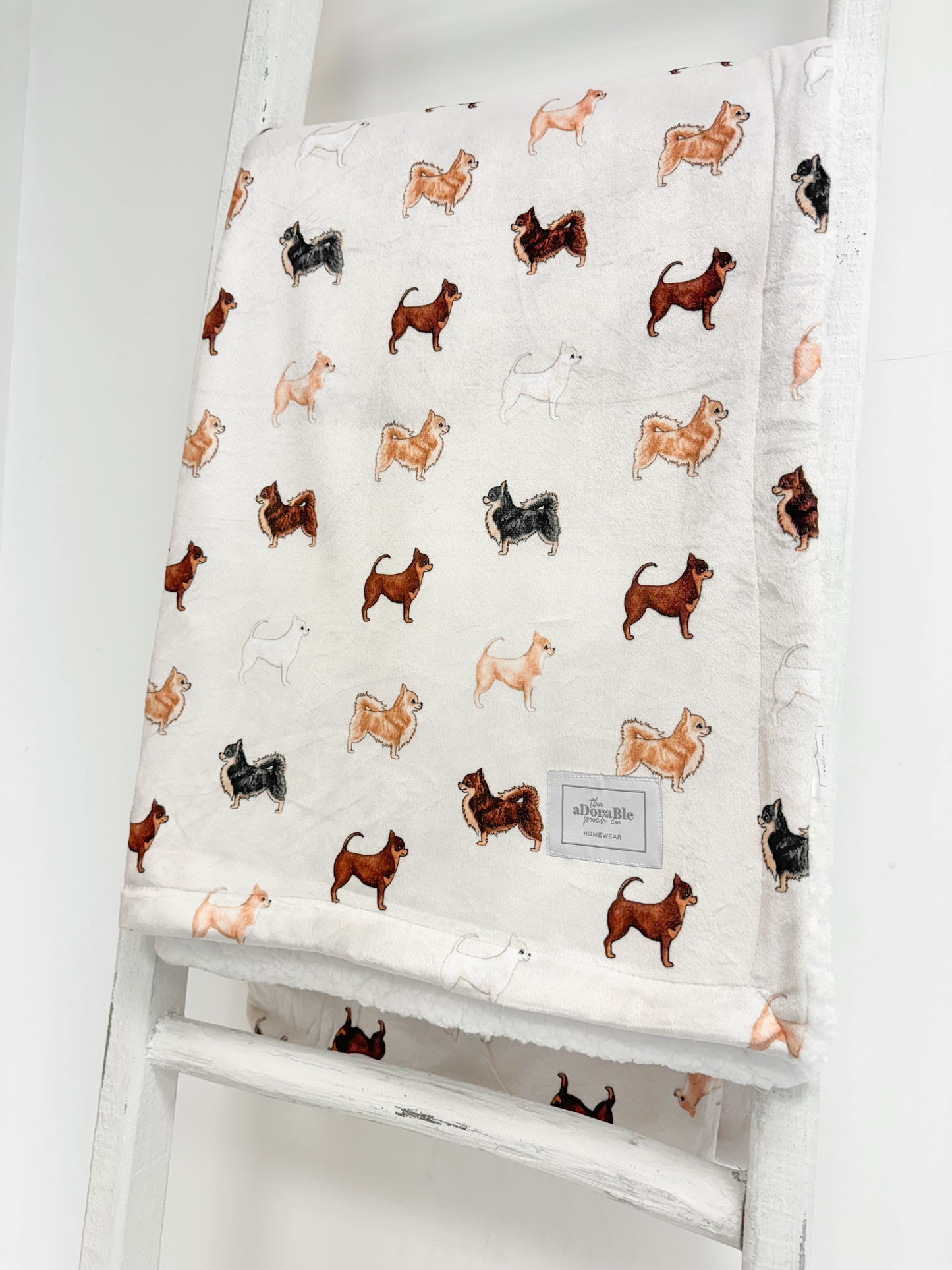 Supersize Soft Blanket - Watercolour Chihuahuas