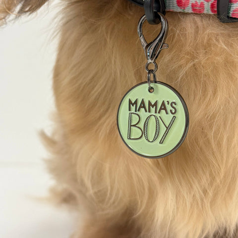 Dog Charm - Mama's Boy - Mint