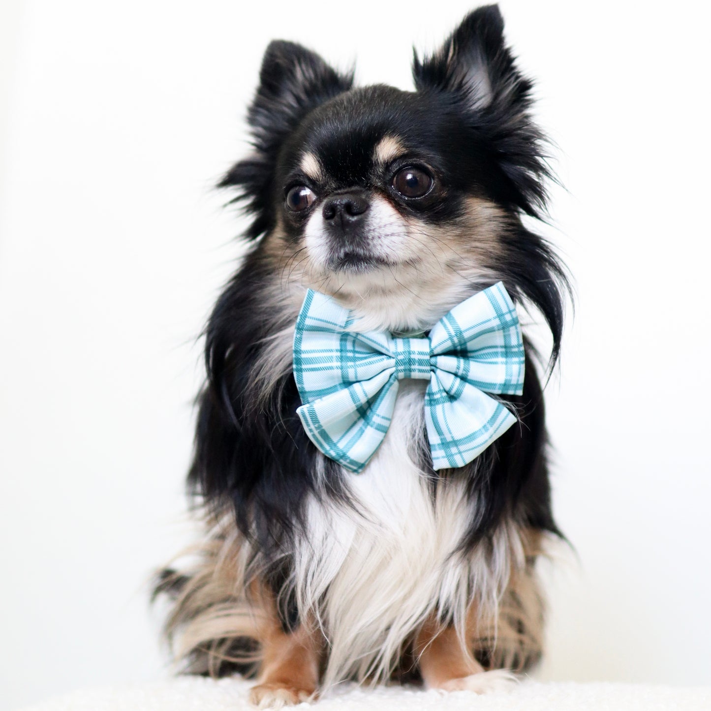 Sailor Bow Tie - LUXE Frosted Mint Plaid