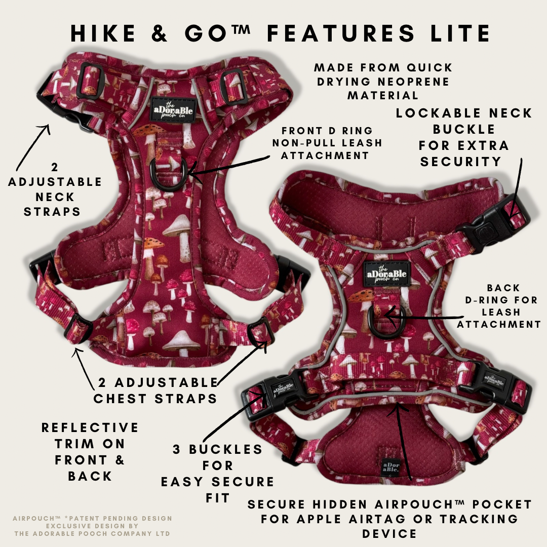 Hike & Go Lite™ Harness - Mulberry Mushrooms