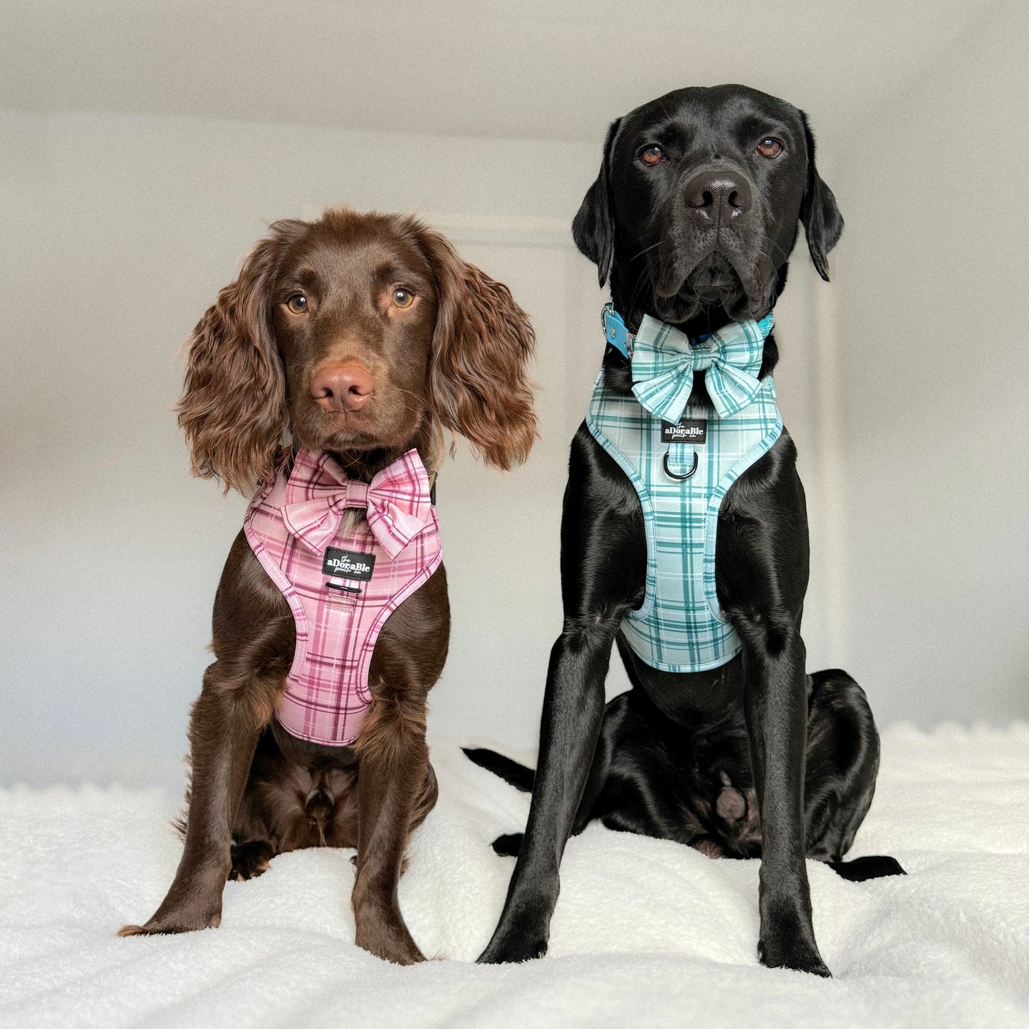 Sailor Bow Tie - LUXE Rose Quartz Plaid