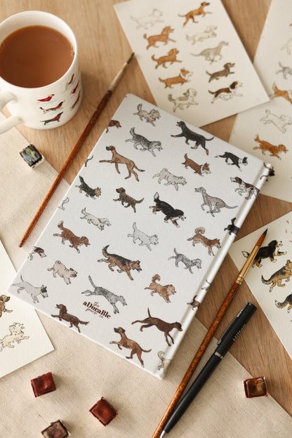 Luxury Dog Breeds Cotton A5 Notebook