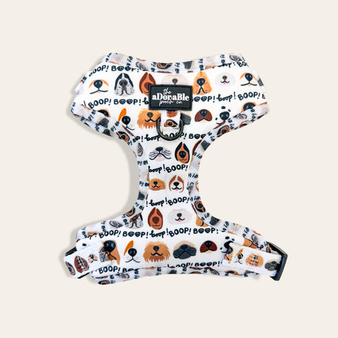Adjustable Harness - The aDoraBle Pooch Co x Boop My Nose - Boop! - White