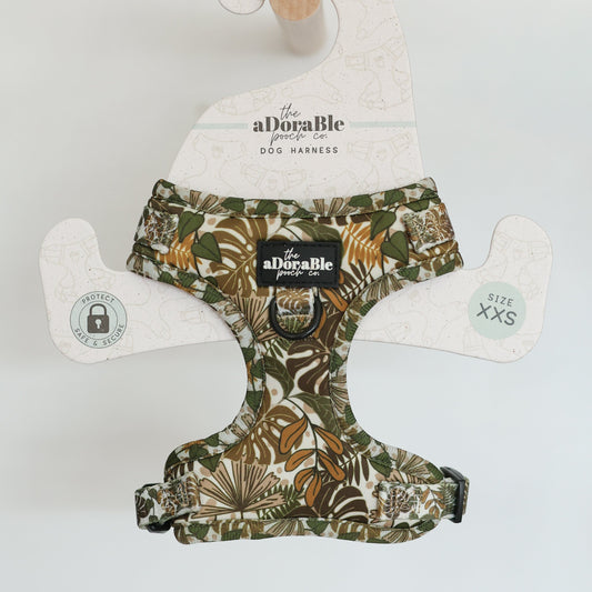 Adjustable Dog Puppy Harness - In The Jungle - XXS