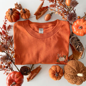 Embroidered AP T-Shirt - Pumpkin Harvest - Burnt Orange