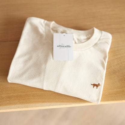Embroidered Doodle T-Shirt - Cream - Sample - Multiple Sizes