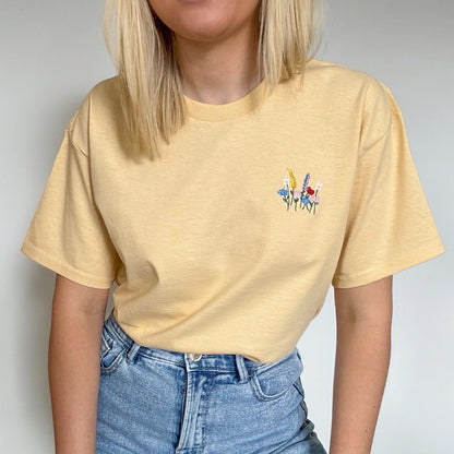 Embroidered AP T-Shirt - Wildflower Meadow