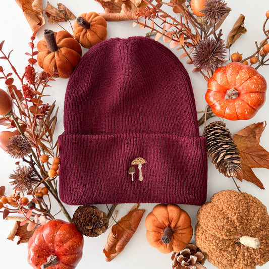 Classic Beanie - Mulberry Mushrooms - Mulberry