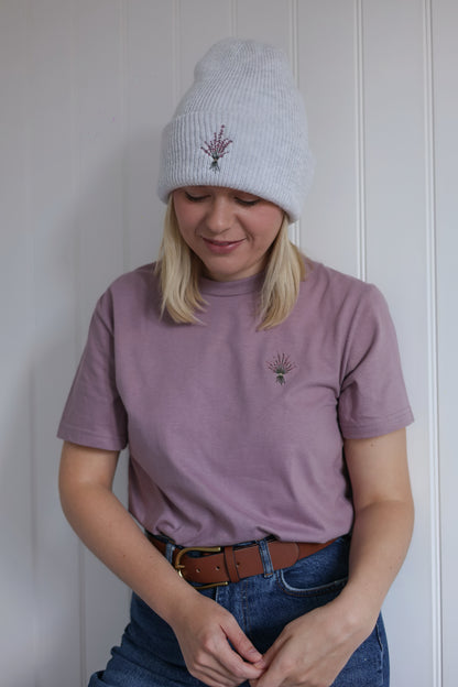 Embroidered AP T-Shirt - Highland Heather